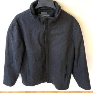 Men's Perry Ellis Portfolio Black Wool Blend Jacket Size Large